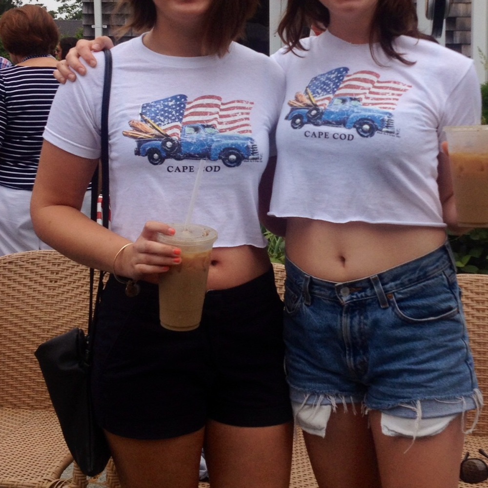 Swapped at local clothing swap: Crop top - Cape Cod, America, July 4th - Picture 4 of 7